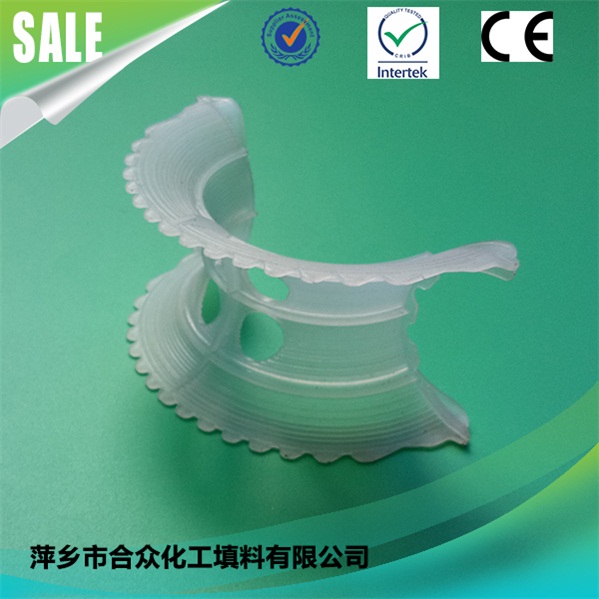 Plastic super intalox saddle with jagged edges packing for cooling tower 冷却塔用锯齿边塑料超级矩鞍环填料