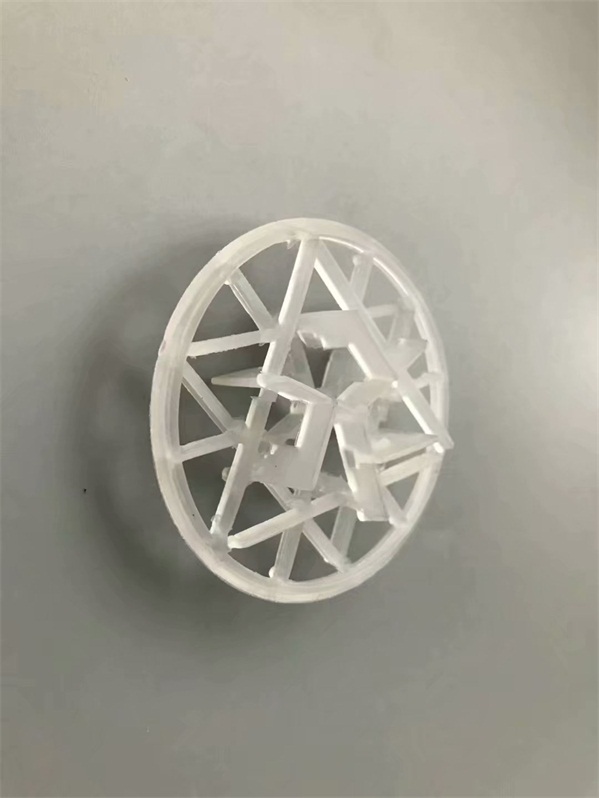 Plastic washing tower packing PP plastic snowflake ring for stripping tower 塑料洗涤塔包装PP塑料剥脱塔雪花环